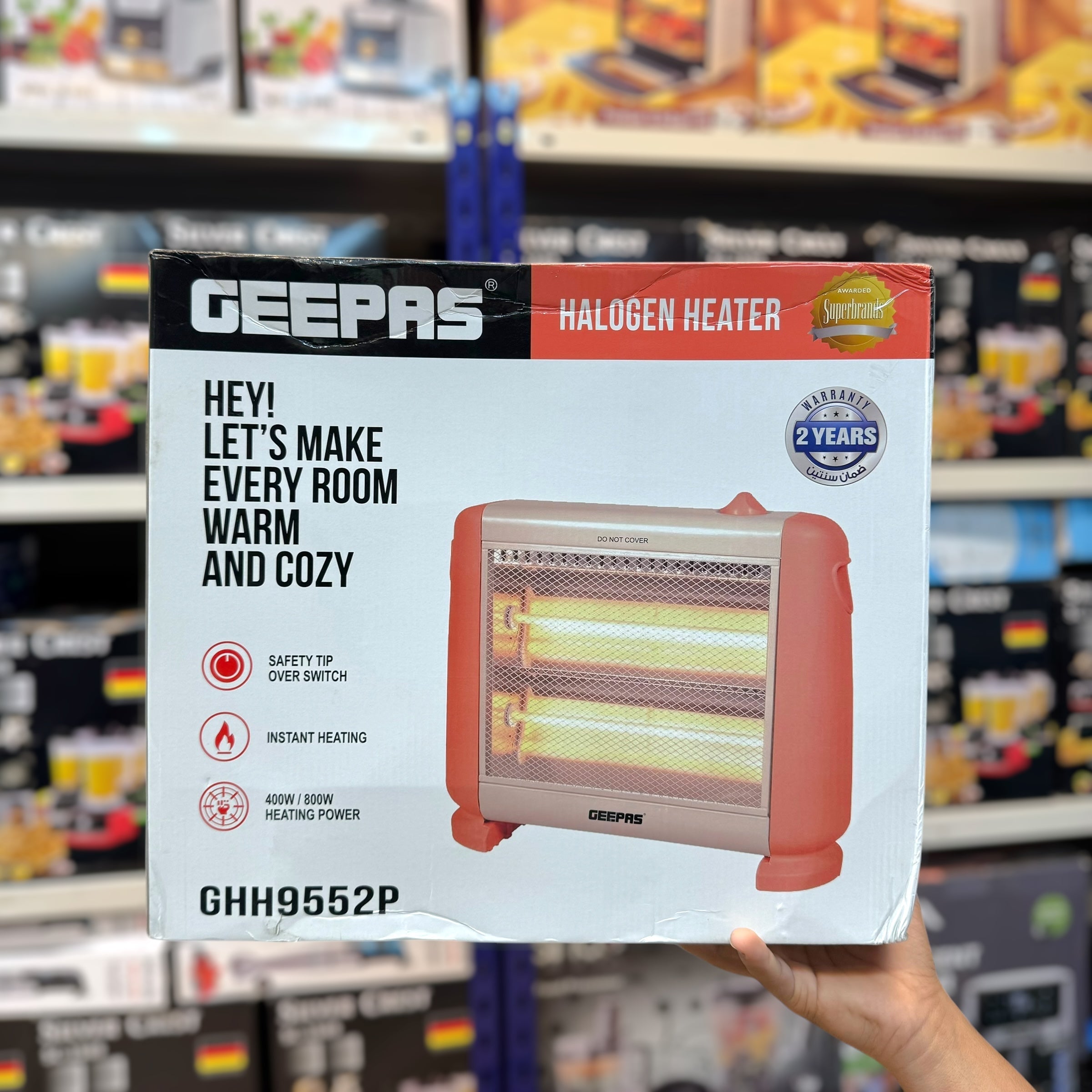 Geepas Halogen Heater GHH9552P