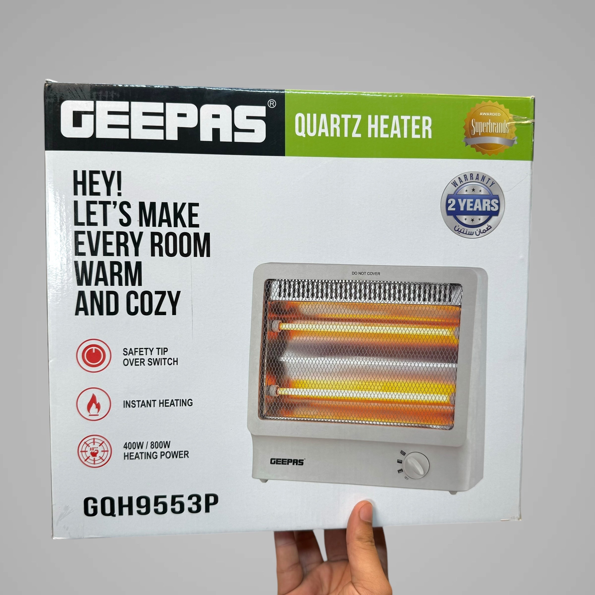 Geepas Quartz Heater GQH9553P