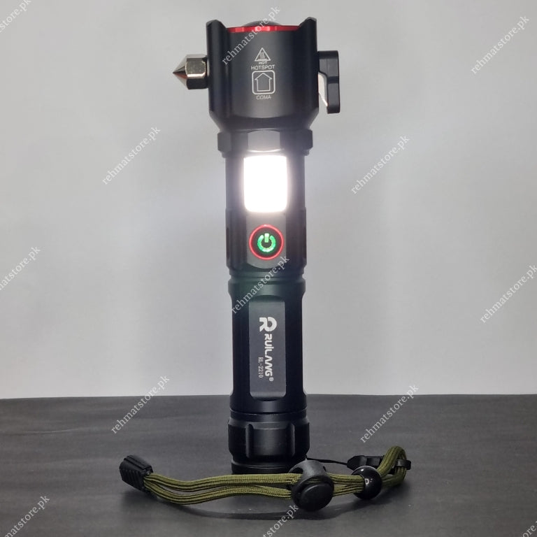 Heavy Duty Metal Zoom Torch Light / Flashlight | Type-C in + Powerbank | RuiLang RL-2210